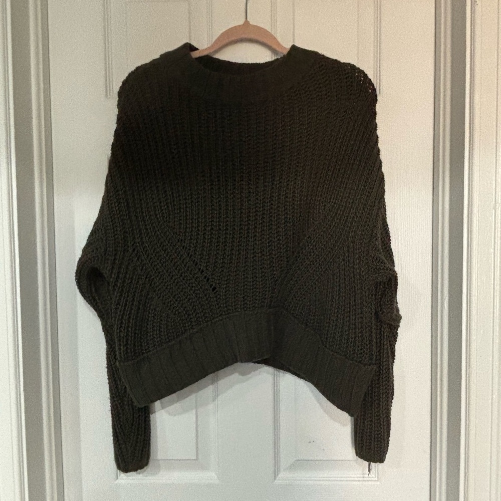 Army green sweater